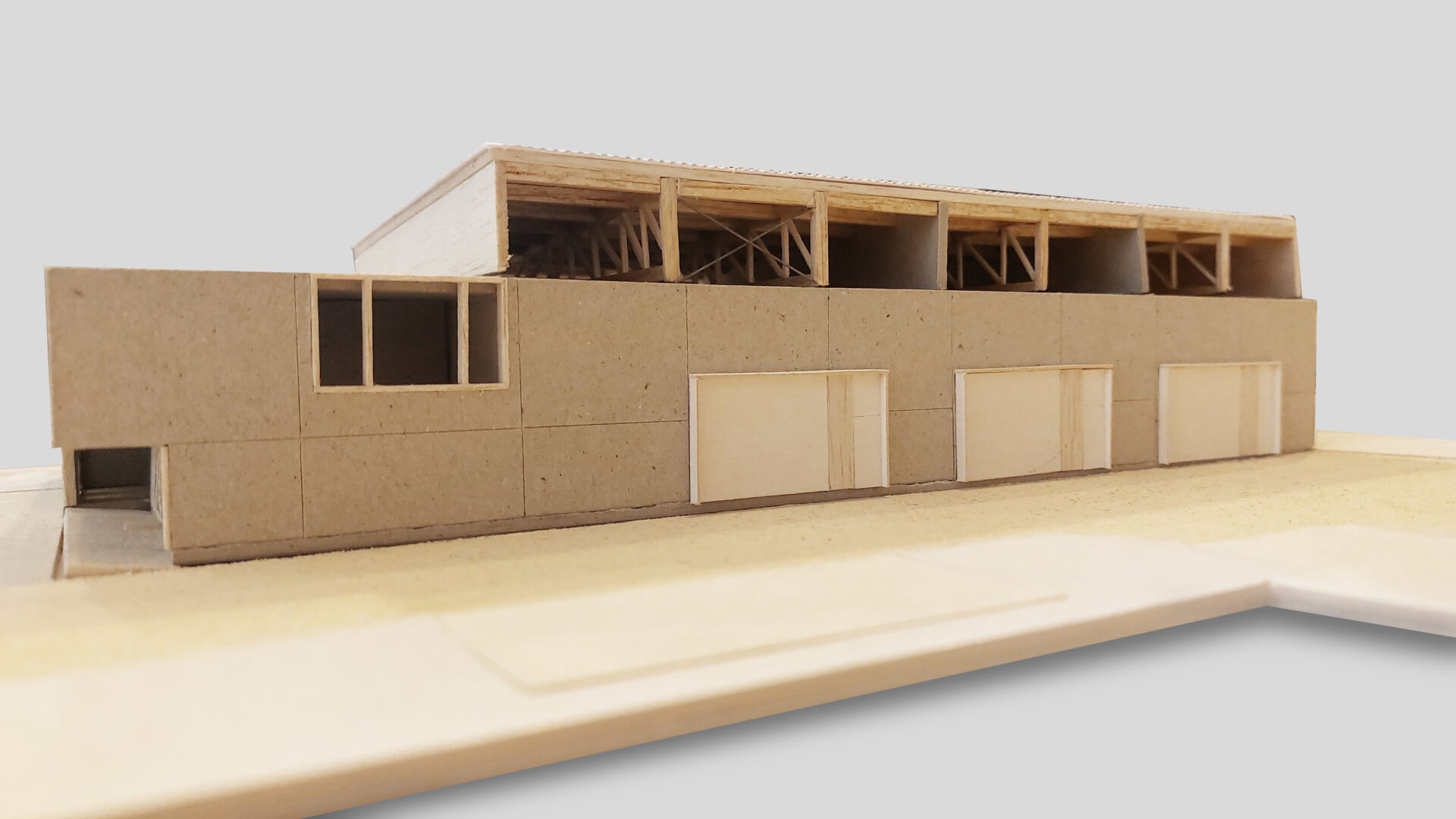 asb architecture tertiaire montmélian bois béton bureaux maquette 2 asb architecture tertiaire montmélian bois béton bureaux perspective vue ouest